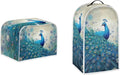 Blue Peacock Print Appliance Covers Set Washable Kitchen Blender Dust Cover by Pointodoor