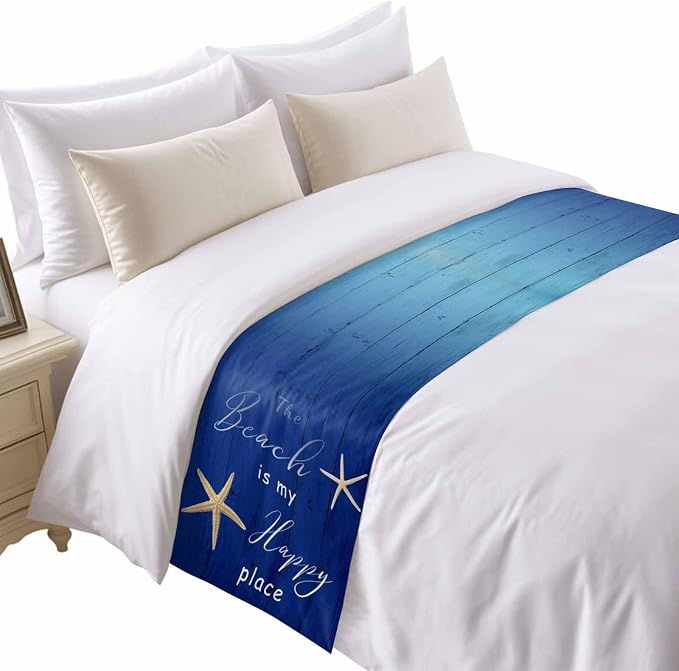 Happy Beach Place Marine Starfish Bed Runner - Image 3