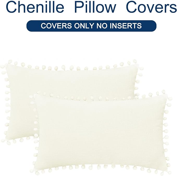 CaliTime Throw Pillow Covers Decorative 20 X 12 Inches Pack of 2 Cozy Solid - Image 6