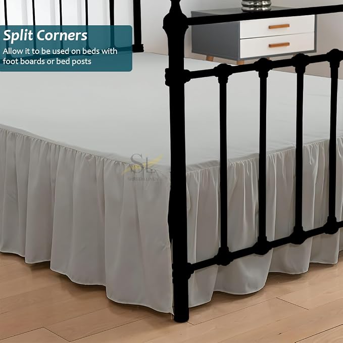 Shreem Linen Ruffled Bed Skirt - Image 2