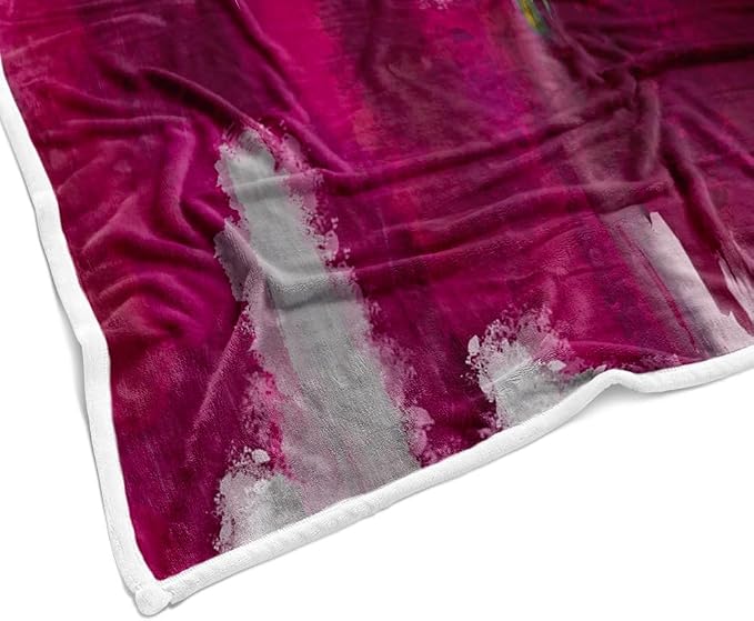 Abstract Ombre Throw Blankets, Modren Chic Art Oil Painting Cozy Warm Bed Couch - Image 6