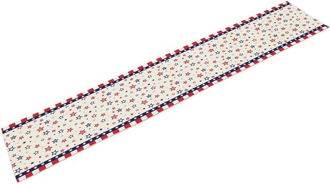 4th of July Table Runner, America Memorial Day Independence Day Stripe Stars - Image 8