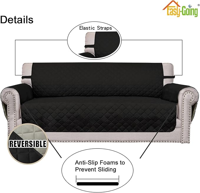 Easy-Going Oversized Chair Sofa Slipcover Reversible Sofa Cover Water Resistant - Image 3