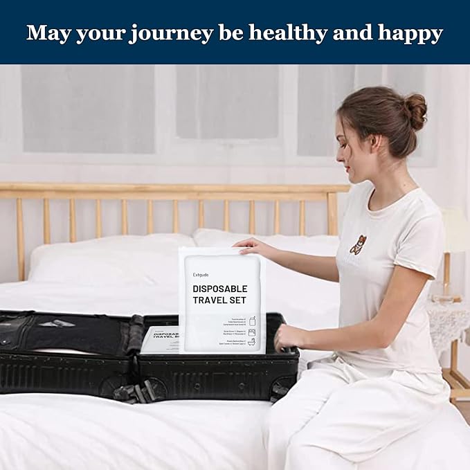 Extguds Disposable Travel Set : Bed Sheet×2+Duvet Cover×2+Pillow case×4+Bath - Image 6