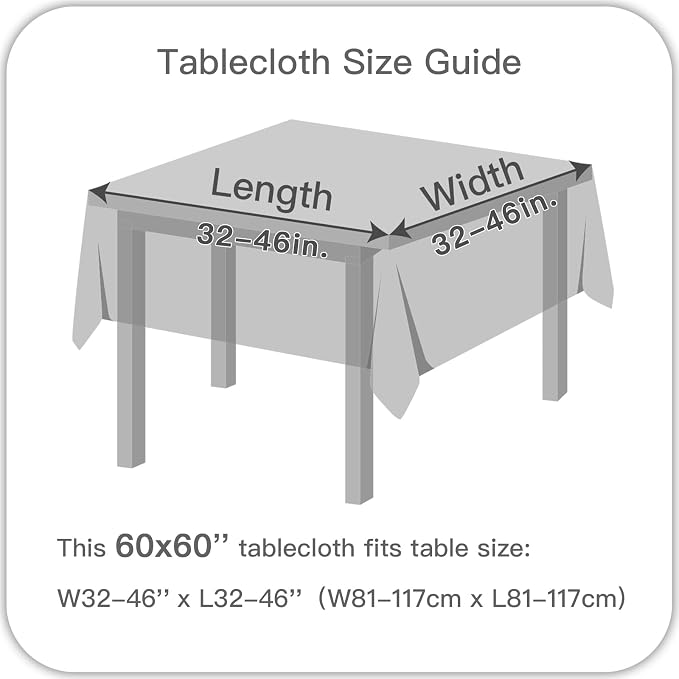 maxmill Square Jacquard Tablecloth Waterproof Spillproof Wrinkle Resistant Soft - Image 7