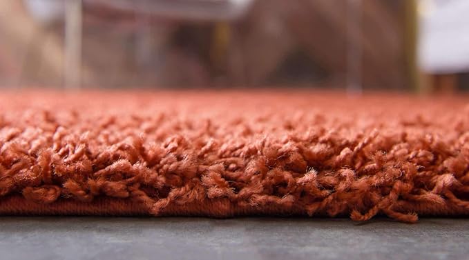 Unique Loom Solid Shag Collection Area Rug - Image 5