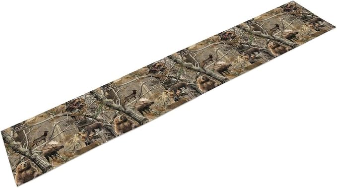 Forest Camouflage Table Runner, Camo Rustic Wildlife Animal Hunting Deer Elk - Image 8