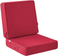 Outdoor Chair Cushions, Christmas Red Patio Chair Cushions 24x24x4 Inch by IPYNBAP