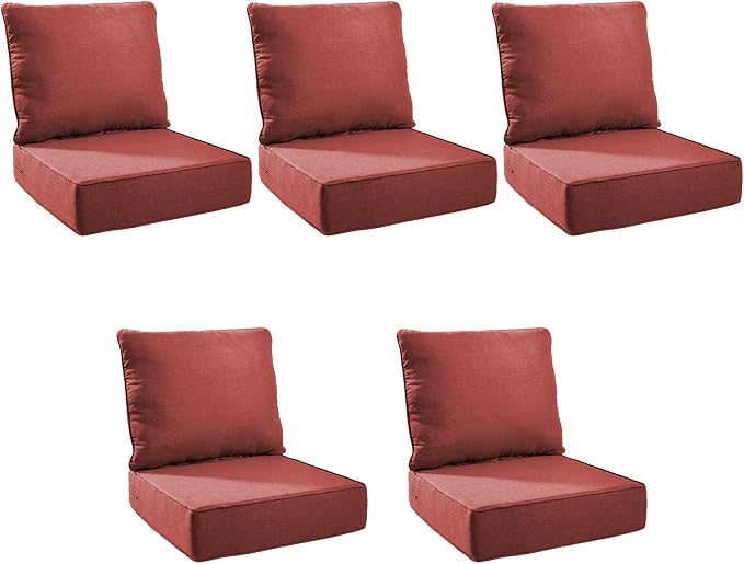 Outdoor Cushion Set for Furniture Patio Furniture, UV Resistant, Water Resistant by PLANNTONNEO