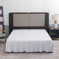White Bed Skirt Queen Size Ruffled Bed Skirt by TSUTOMI