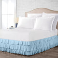 Multi-Ruffle Bed Skirt, Soft Multi Elastic Dust Ruffles by Unknown