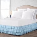 Multi-Ruffle Bed Skirt, Soft Multi Elastic Dust Ruffles by Unknown