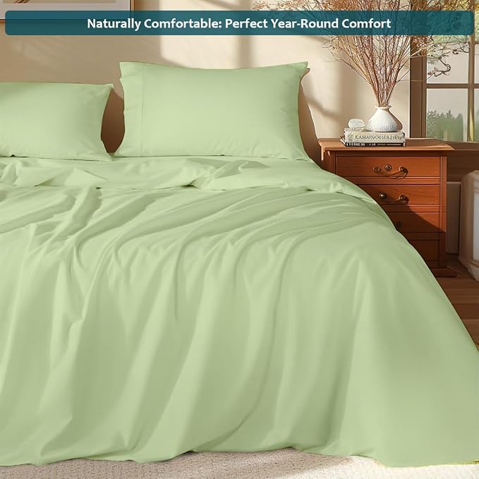 Sleeper Sofa Bed Sheet Set – Full Size, 100% Cotton, 338 Thread Count – 4-Piece - Image 2