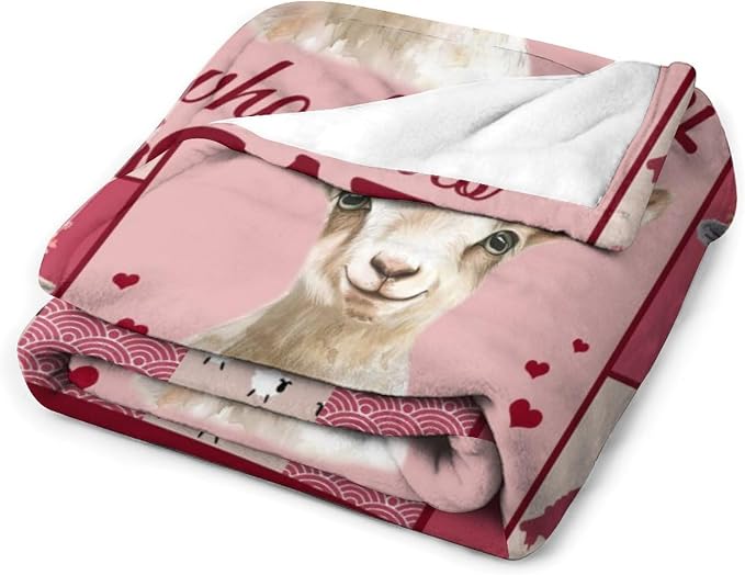Goat Blanket Just A Girl Who Loves Goats Sheep Lamb Print Throw Blankets - Image 3