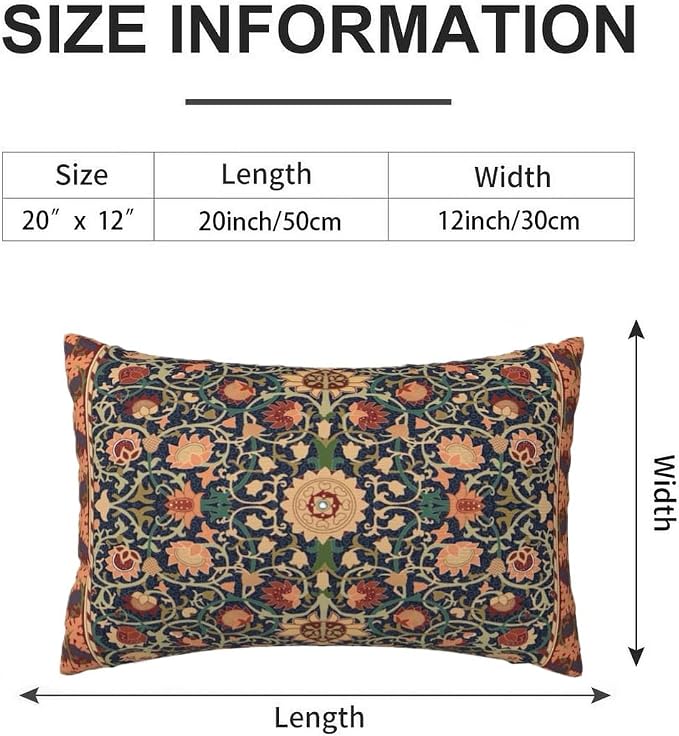William Morris Vintage Floral 20x12 inches Throw Pillow Covers Cushion Covers - Image 2