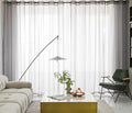 PI Dark Grey Sheer Curtains 108 Inches Long by PI