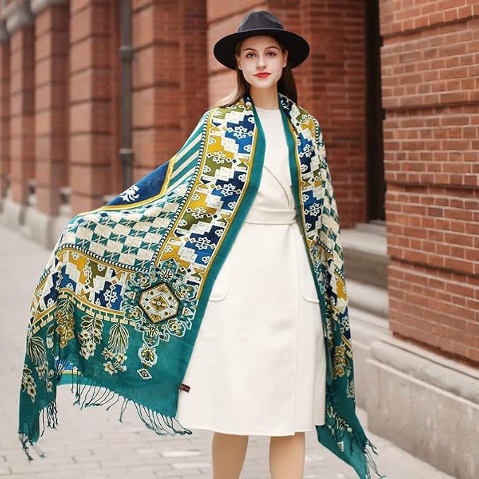 DANA XU 100% Merino Wool Pashmina Shawl - Image 7