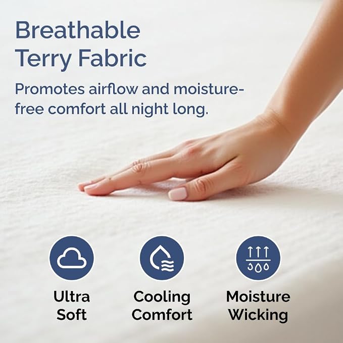 100% Waterproof Mattress Protector Or Your Money Back Twin Size-Premium Fitted - Image 7