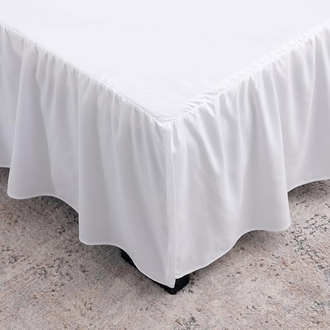 TSUTOMI Bed Skirt Full Size Ruffled Bed Skirt - Image 2