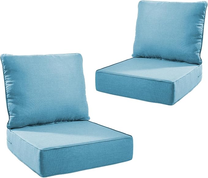 Outdoor Cushion Set for Furniture Patio Furniture, UV Resistant, Water Resistant by PLANNTONNEO