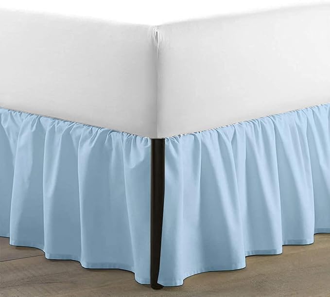 SKY BEDDINGS - Full Size Ruffled Bed Skirt - 16 Inch Drop Dust Ruffle Bed Skirt by SKYBEDDINGS