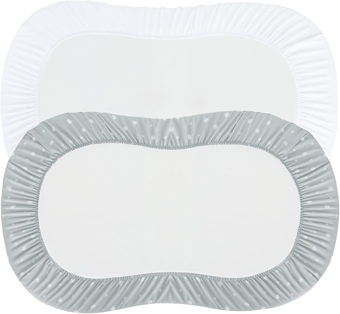 Bassinet Sheets 2 Pack, Fit for Halo BassiNest Swivel, Flex Sleeper, 4moms - Image 3