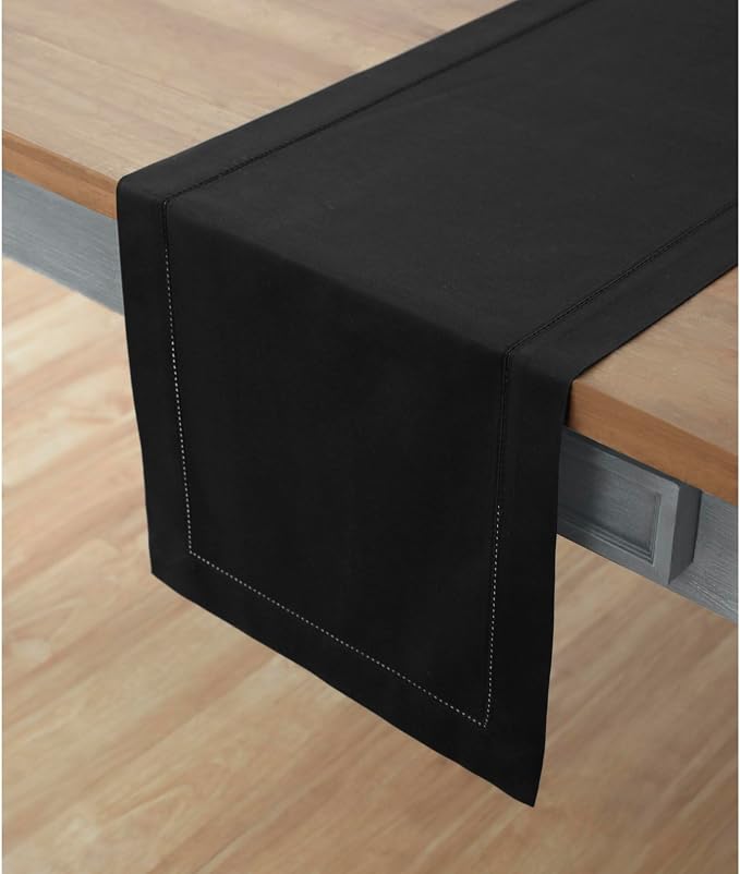 Solino Home Black Table Runner 108 Inches Long - Image 2