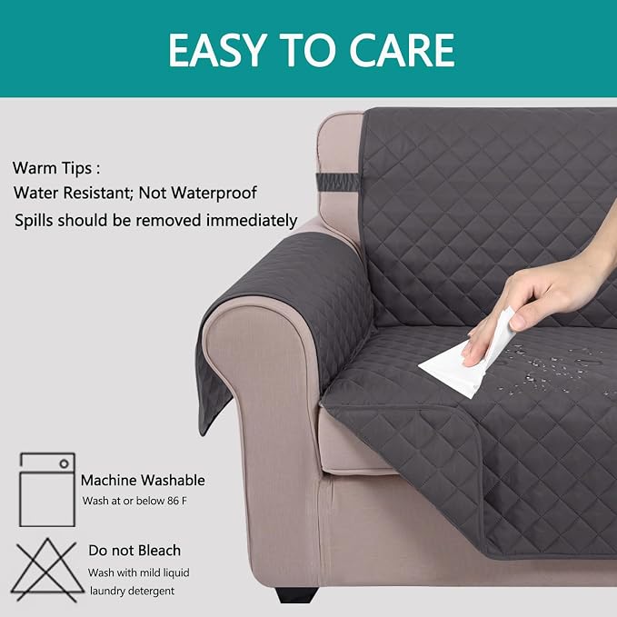 U-NICE HOME Loveseat Sofa Cover Reversible Couch Covers - Image 5