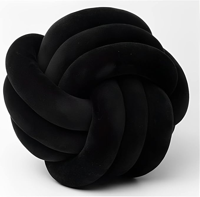 Knot Ball Pillows, Round Throw Pillow Cushion Home Decoration Soft Plush Pillow by KEBAIHUA