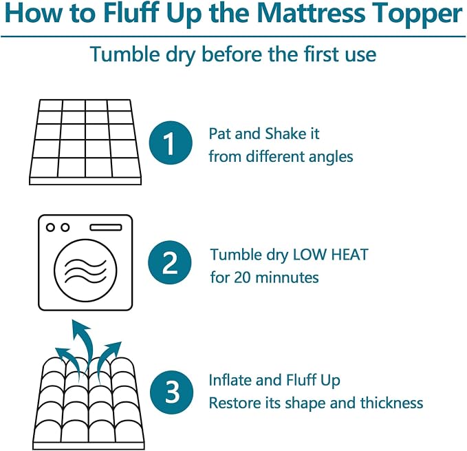 CHOKIT Full Mattress Topper, Extra Thick Pillow Top Mattress Pad - Image 6