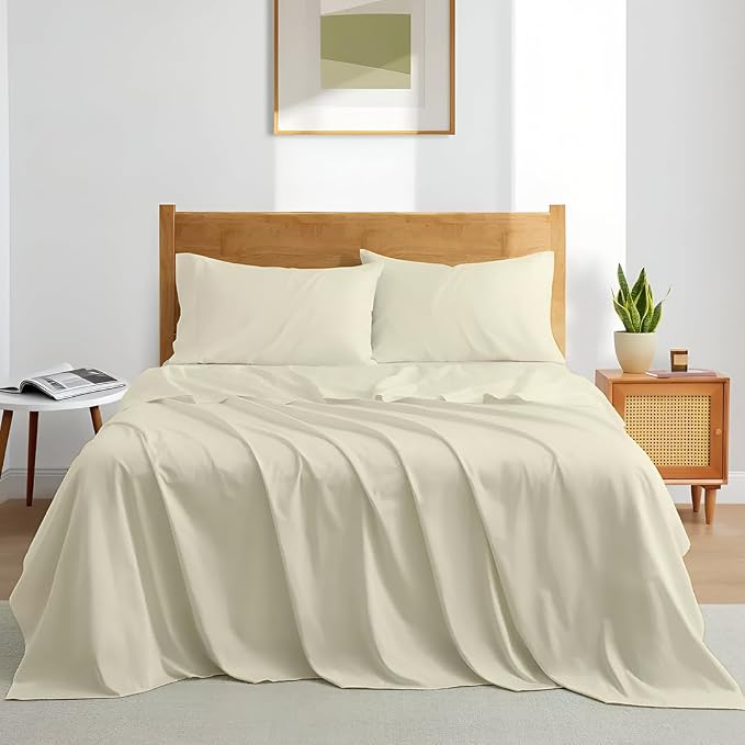 Deep Pocket King Sheets Set by SHREEM+LINEN