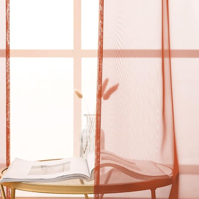 MIULEE Short Sheer Curtains 30 Inch Length - Image 4