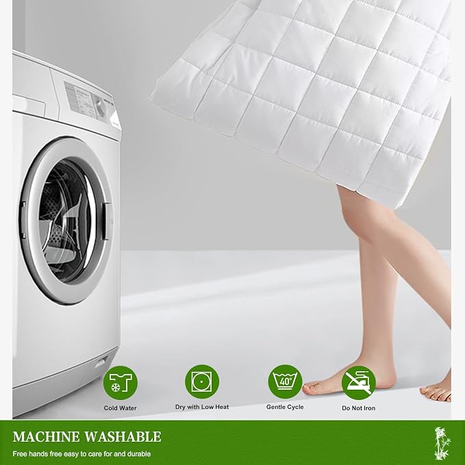 UNILIBRA King Mattress Pad Waterproof Rayon Made from Bamboo, Fitted Deep - Image 7