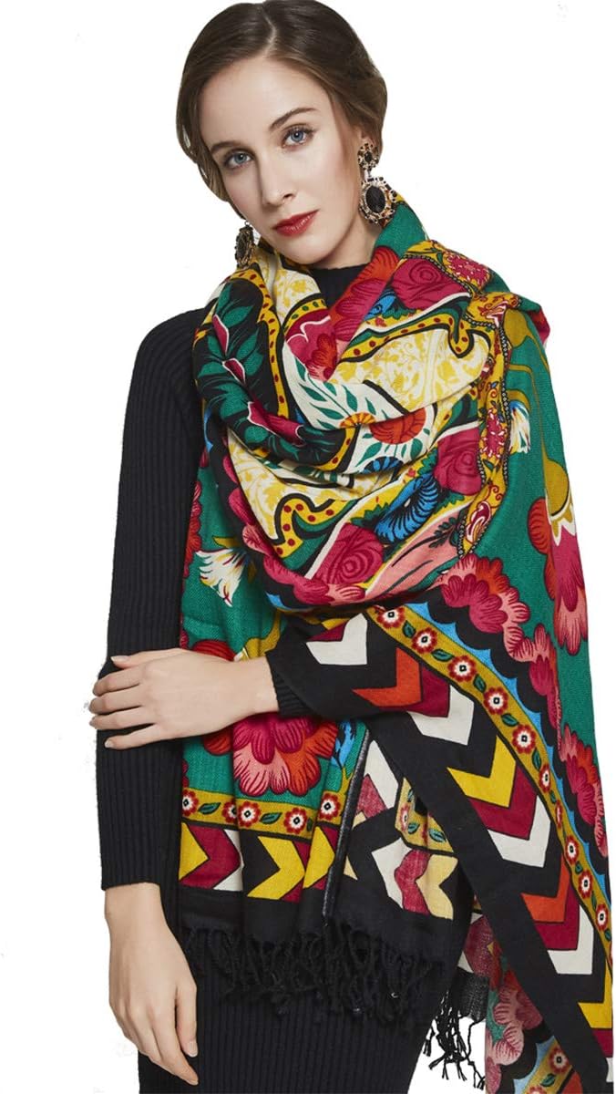 DANA XU 100% Merino Wool Pashmina Shawl by DANAXU