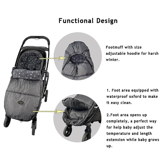 CozyMe Stroller Footmuff, Stroller Hooded Blanket - Image 5