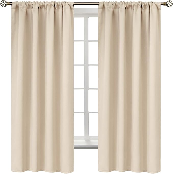 BGment Champagne Blackout Curtains 63 Inches Length by BGment