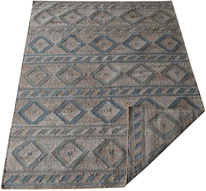 Rugsotic Carpets Hand Woven Flat Weave Kilim Wool 3'x5' Area Rug Solid Silver - Image 4