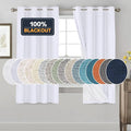 PrinceDeco 100% Blackout Curtains 2 Panels Set Thermal Insulated Full Light by PrinceDeco