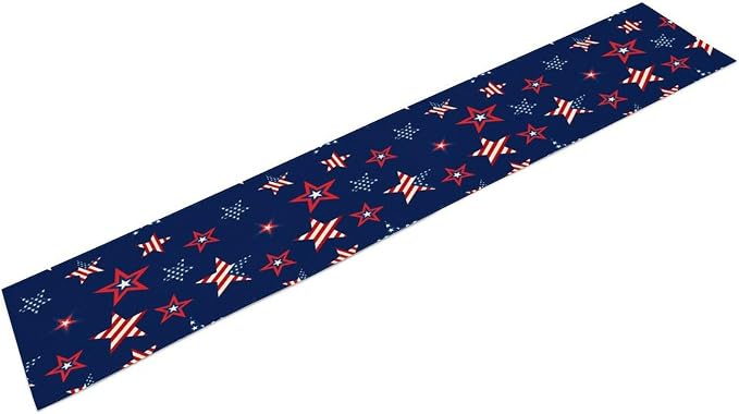 4th of July Patriotic Table Runner, Memorial Day Independence Day Freedom Stars - Image 8