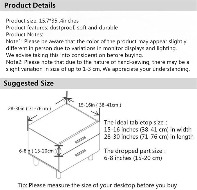 Simple Bedside Table Tassel Cover Cloth, Tablecloth Cover Towel, Suitable - Image 5