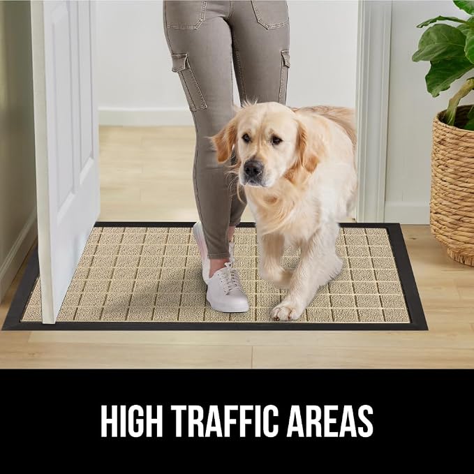 GORILLA GRIP 100% Waterproof All-Season WeatherMax Doormat US Designed Natural - Image 6