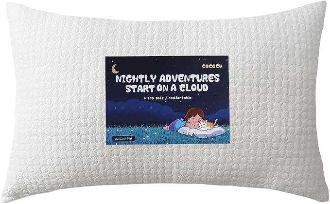 Toddler Pillow for 2-5 Year Olds, Organic Cotton Toddler Crib Pillow - Image 2