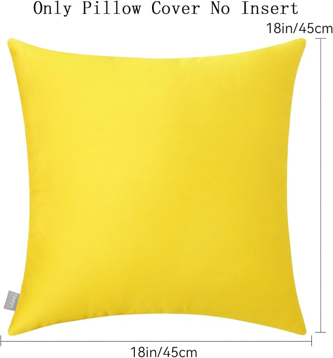 4-Pack 100% Cotton Comfortable Solid Decorative Throw Pillow Case, Thmyo Square - Image 7
