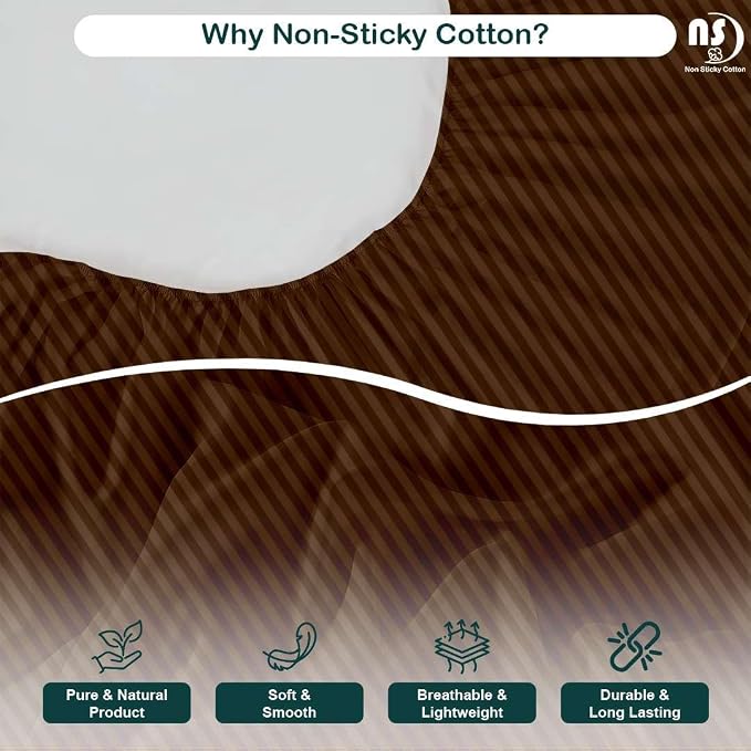 NON Sticky cotton Queen Size Sleeper Sofa Sheets, 4 Piece Egyptian Cotton Bed - Image 4