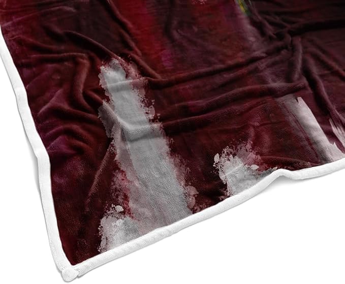 Abstract Ombre Throw Blankets, Modren Chic Art Oil Painting Cozy Warm Bed Couch - Image 6