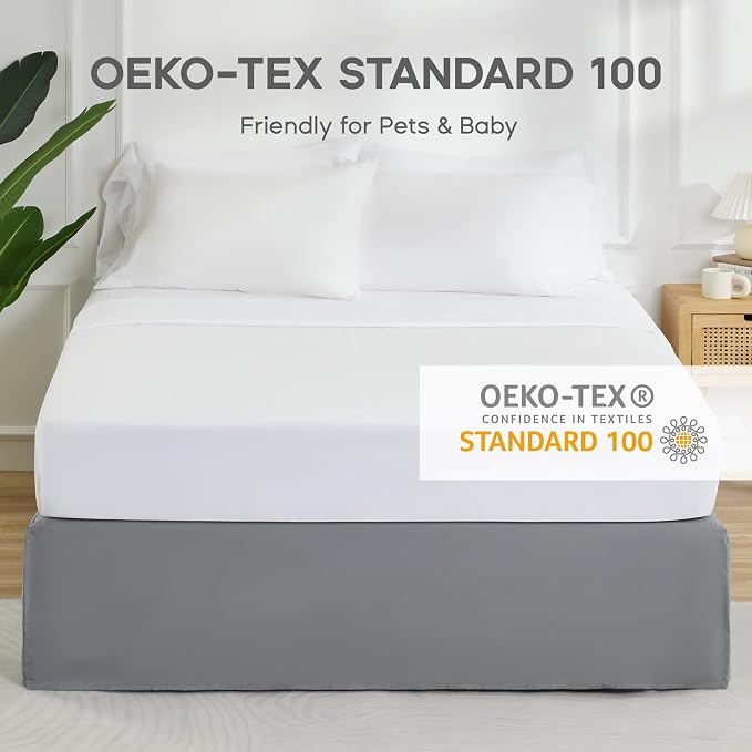 SONIVE Queen Bed Skirt, Classic Tailored Easy Fit Brushed Microfiber Skirts - Image 7