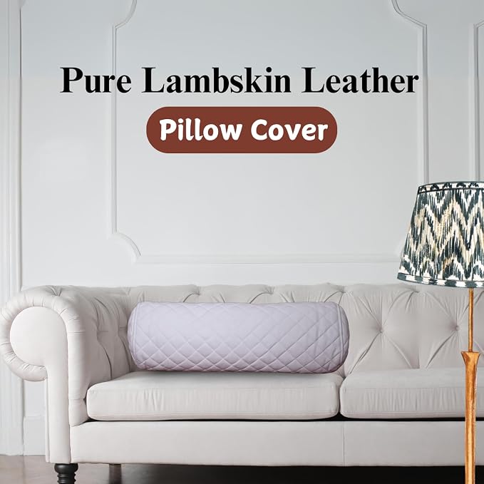 Neck Roll Pillow Cushion Cover, 14x6 Inch Full Moon Round Bolster Pillow Case - Image 7