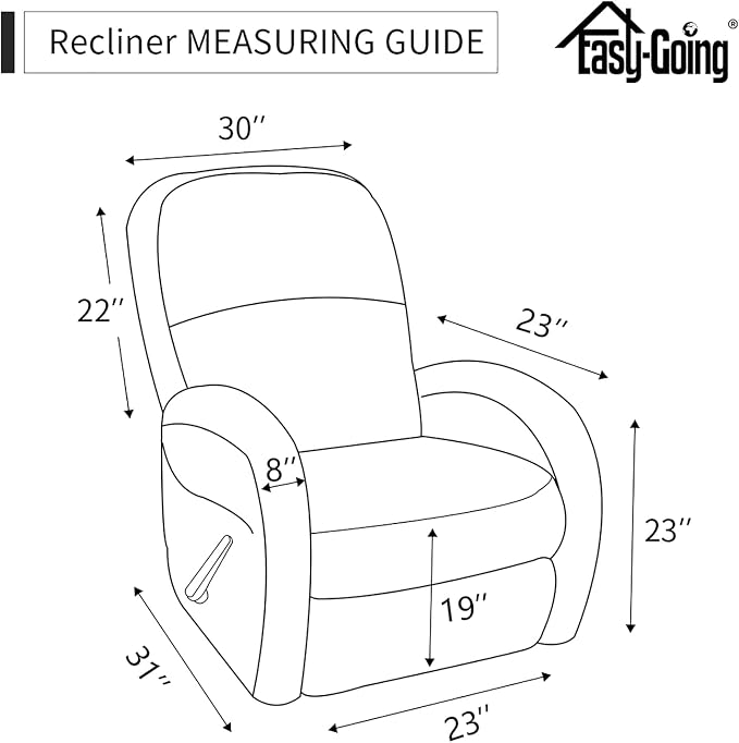 Easy-Going Sofa Slipcover Waterproof Recliner Chair Cover Non-Slip Fabric Couch - Image 5