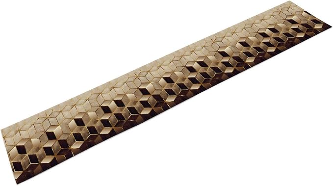 Geometric Marble Table Runner, 13x60 Inch - Image 8