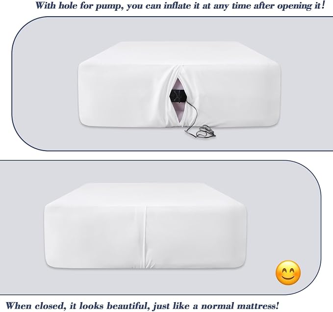Air Mattress Sheet Set for 16-24 Inch Air Beds Full Size, Deep Pocket Fitted - Image 3